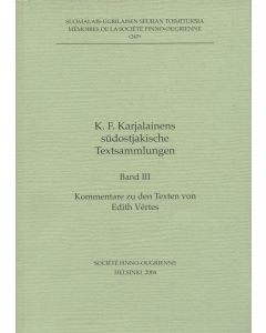 K. F. Karjalainens südostjakische Textsammlungen. III