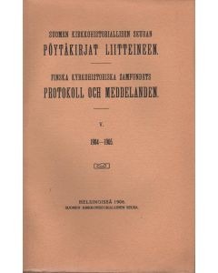 Suomen kirkkohistoriallisen seuran pöytäkirjat 1904-05