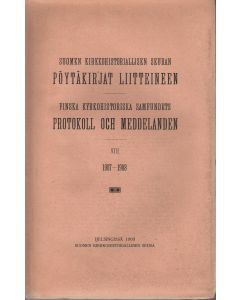 Suomen kirkkohistoriallisen seuran pöytäkirjat 1907-08