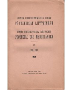 Suomen kirkkohistoriallisen seuran pöytäkirjat 1908-09