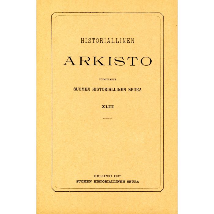 Historiallinen Arkisto 43