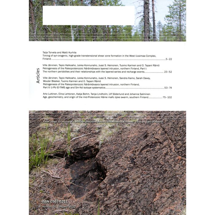 Bulletin of the Geological Society of Finland 2022:1